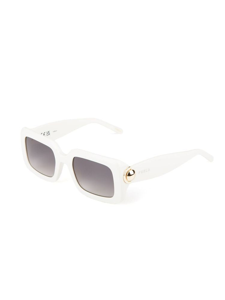 Gafas de sol Furla SFU980 de acetato crema — Blanco