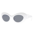 Versace Oval Frame Sunglasses — White