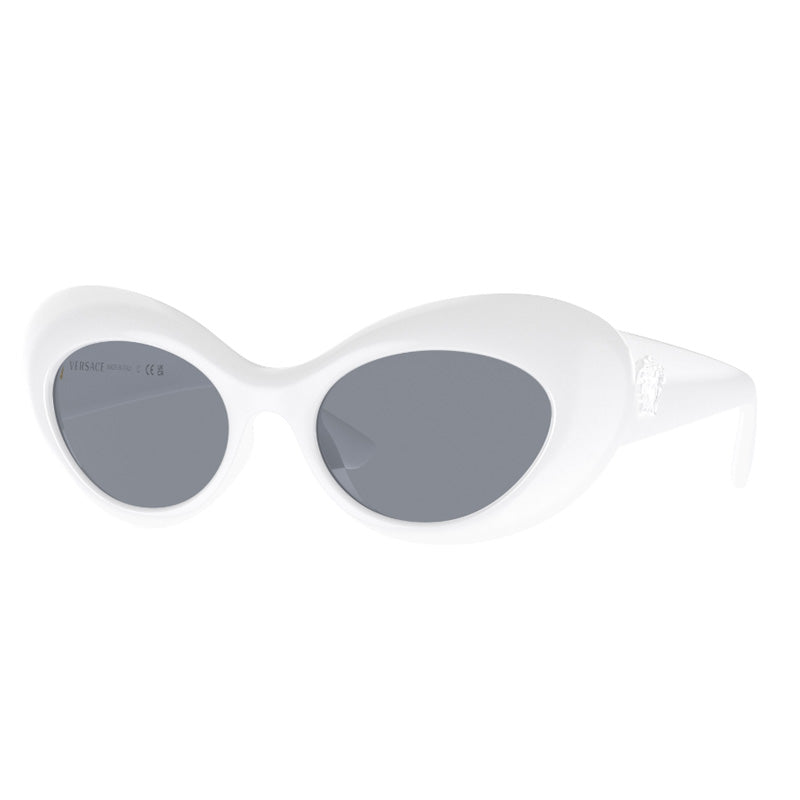 Versace Oval Frame Sunglasses — White