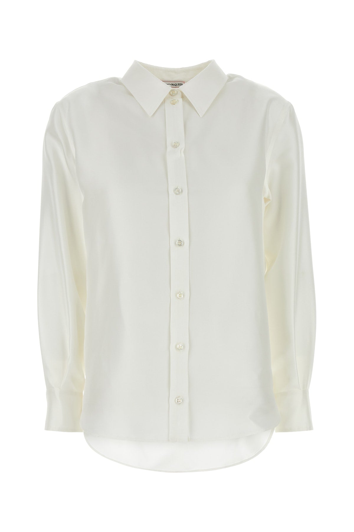 Alexander McQueen Crisp Cotton Button-Front Shirt — White