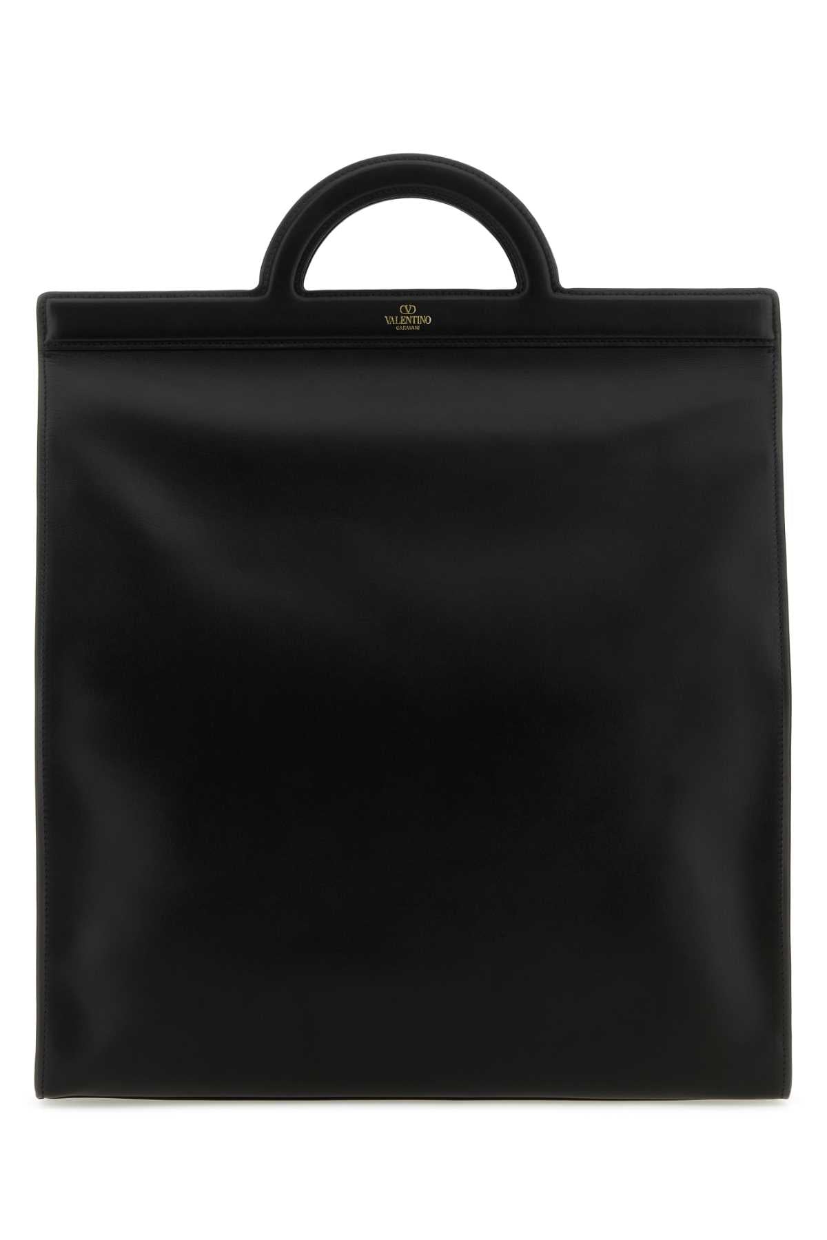 Valentino Garavani Leather Top Handle Bag — Black