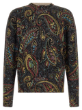 Etro Paisley Wool Sweater — Charcoal