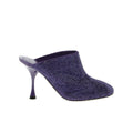 Bottega Veneta Crystal-Embellished Mule — Purple