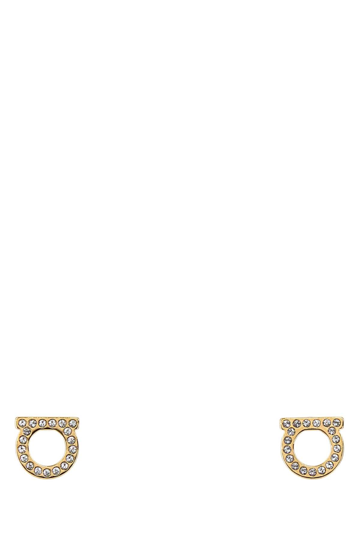 Ferragamo Crystaloro Earrings — Gold