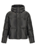 MM6 Maison Margiela Quilted Lacquered Polyester Down Jacket — Black