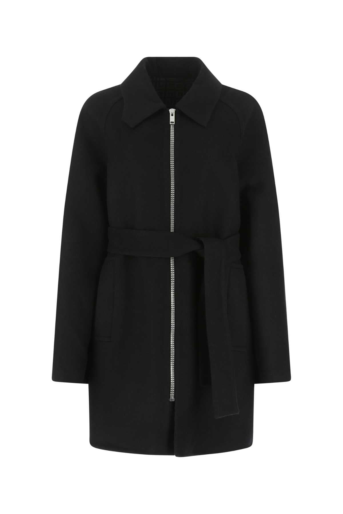 Givenchy Wool Cashmere Silk Coat — Black