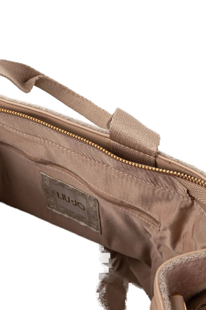 Liu Jo Polyester Shopper Tote Bag — Beige