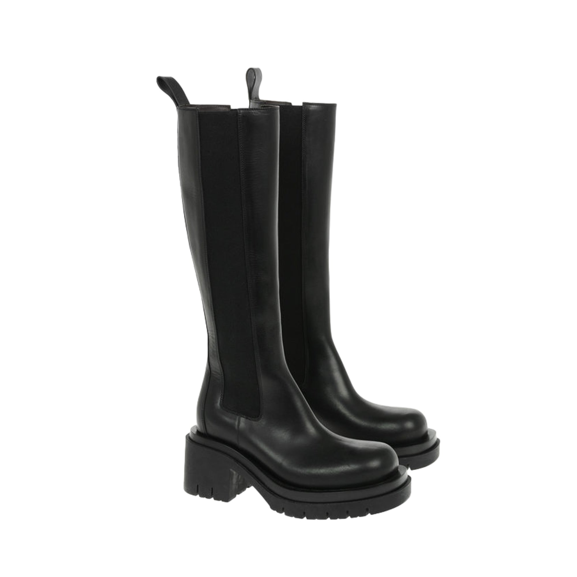 Bottega Veneta Chunky Lug Sole Chelsea Boot — Black