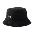 Y-3 IX7000 Logo-Embroidered Cotton Bucket Hat — Black