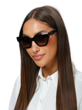 Just Cavalli SJC171 Oversized Square Acetate Sunglasses — Black