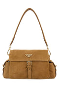 Prada Pattina Shoulder Bag — Camel