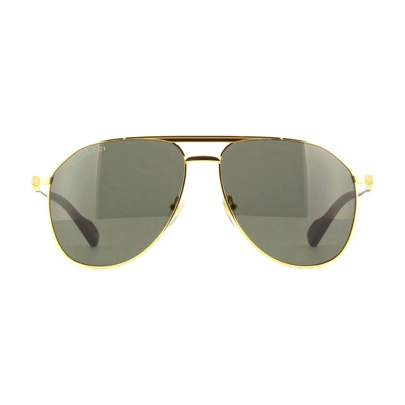 Gucci GG1220S001 Metal Aviator Sunglasses — Gold