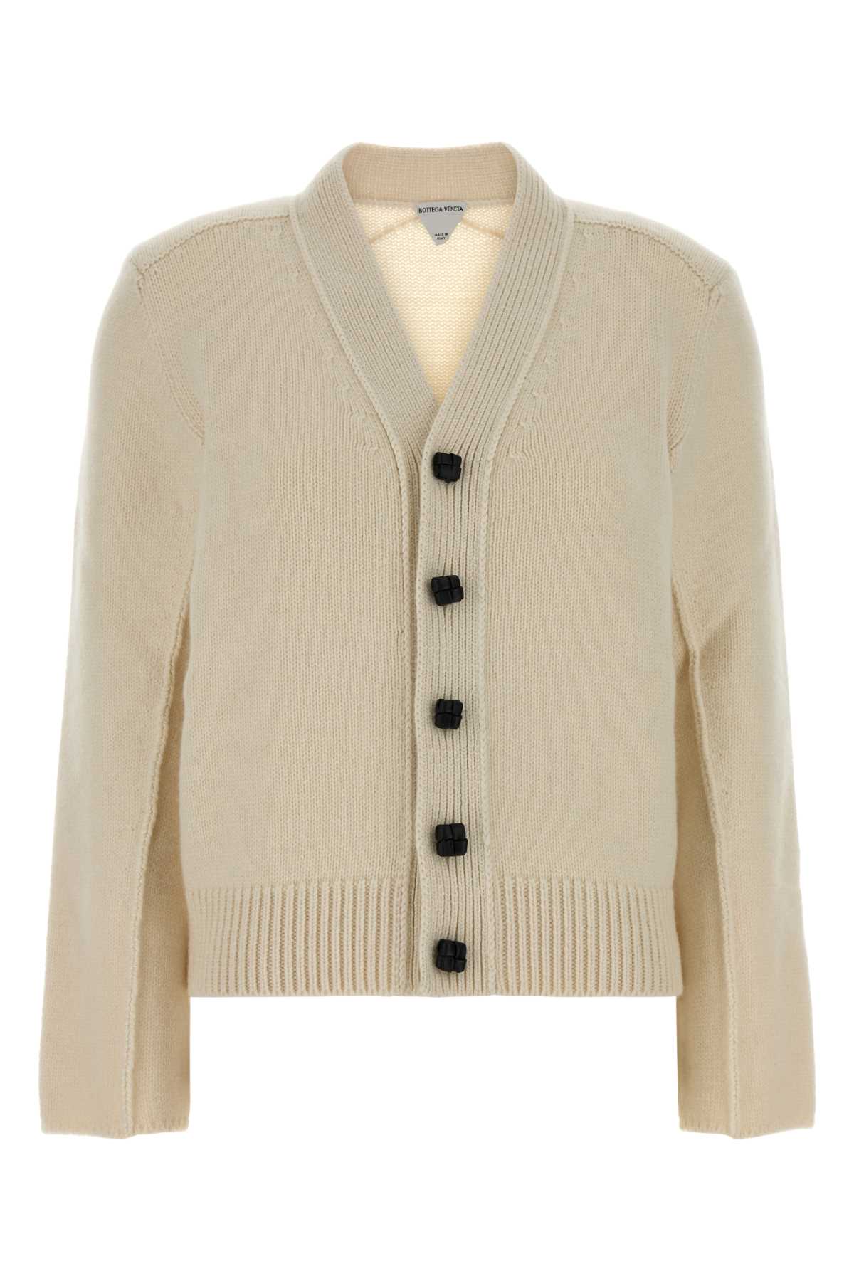 Bottega Veneta Bottoni Cardigan — Beige