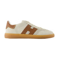 Hogan Leather Colorblock Sneaker — Beige