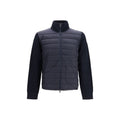 Moncler Goose Down Hybrid Jacket — Blue