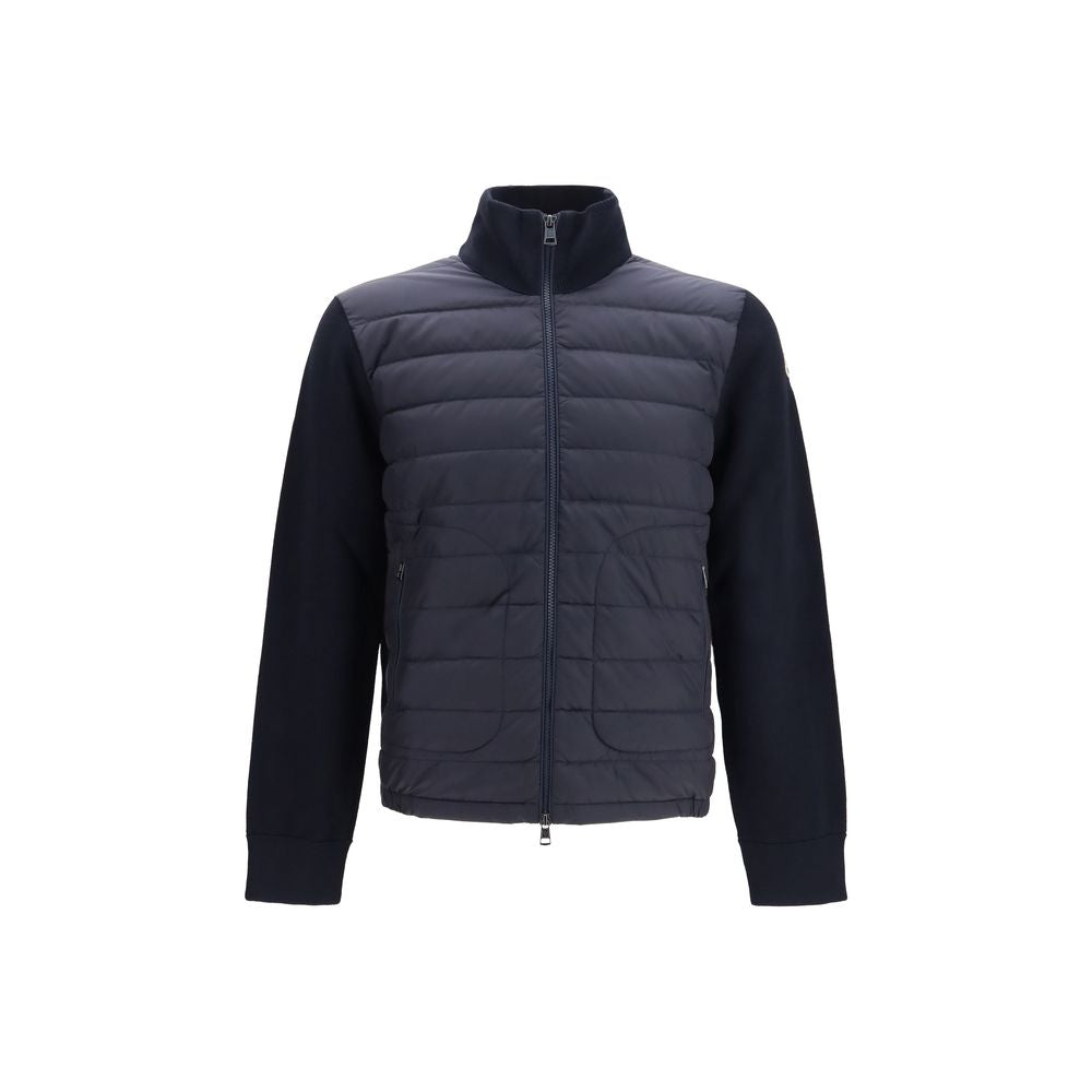 Moncler Goose Down Hybrid Jacket — Blue