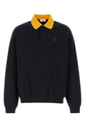 Versace Contrast-Collar Cotton Sweatshirt — Navy