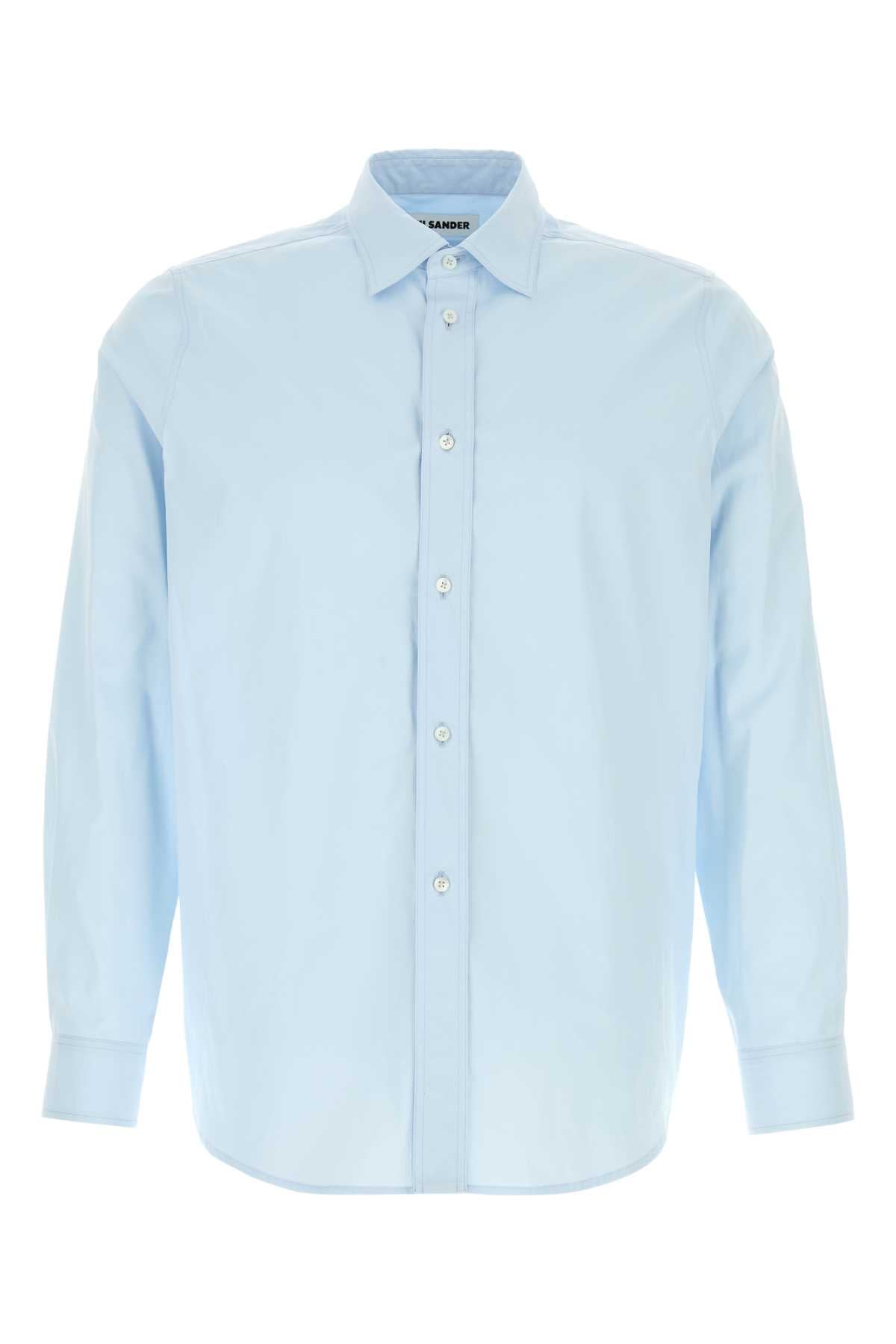 Jil Sander Cotton Oxford Shirt — Blue