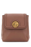 Chloé Leather Horse Medal Backpack — Brown