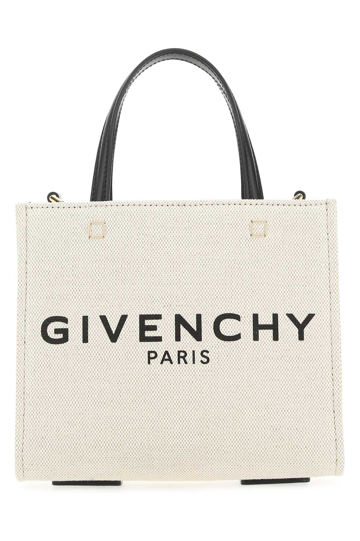 Givenchy Logo-Print Canvas Tote Bag — Beige