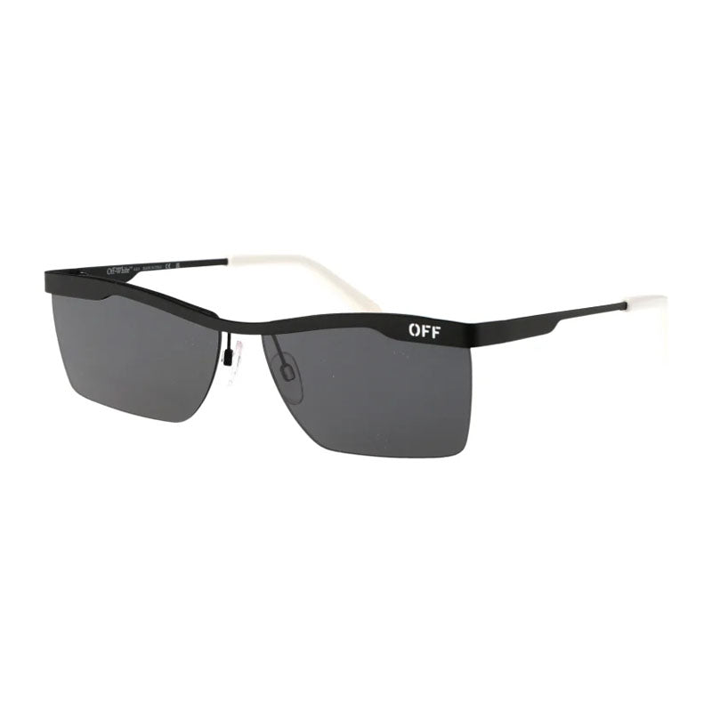 Off-White OERI095RIMINI1007 Rectangle Semi Rim Sunglasses — Black