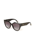 Zadig & Voltaire SZV458V Studded Cat-Eye Sunglasses — Black