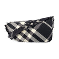 Burberry Check-Pattern Synthetic Crossbody Bag — Black