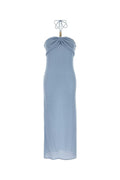 Magda Butrym Stretch Lyocell Blend Dress — Blue