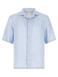 Brunello Cucinelli Linen Shirt — Blue