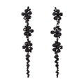 Simone Rocha Floral Black Pearl Drop Earrings — Black
