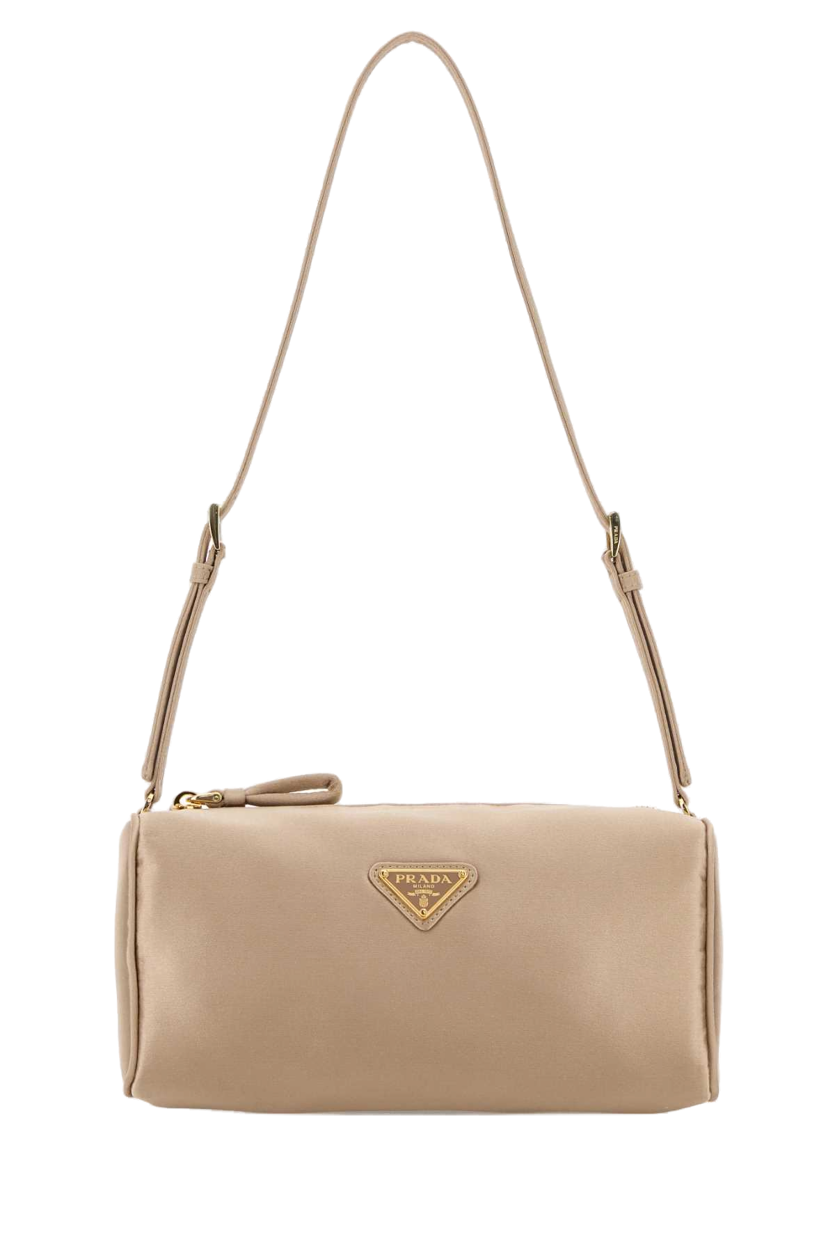 Prada Satin Mini Shoulder Bag — Sand