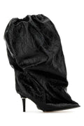Alexander McQueen Crinkled Calf Boot — Black