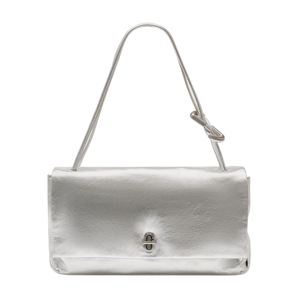 Marc Jacobs Metallic Leather Shoulder Bag — Silver