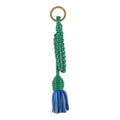 Bottega Veneta Intrecciato Woven Leather Key Case — Green