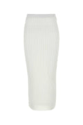 Sportmax Pleated Organza Skirt — White