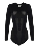 Maison Margiela Technical Stretch Jersey Bodysuit — Black