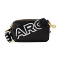 Marc Jacobs Logo-Embroidered Leather Crossbody Bag — Black