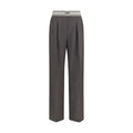 Versace Merino Wool and Mohair Blend Trousers — Gray