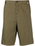 Myths Stretch-Cotton Shorts — Olive