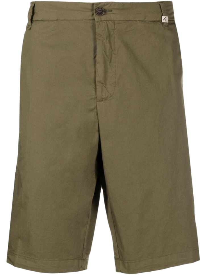 Myths Stretch-Cotton Shorts — Olive