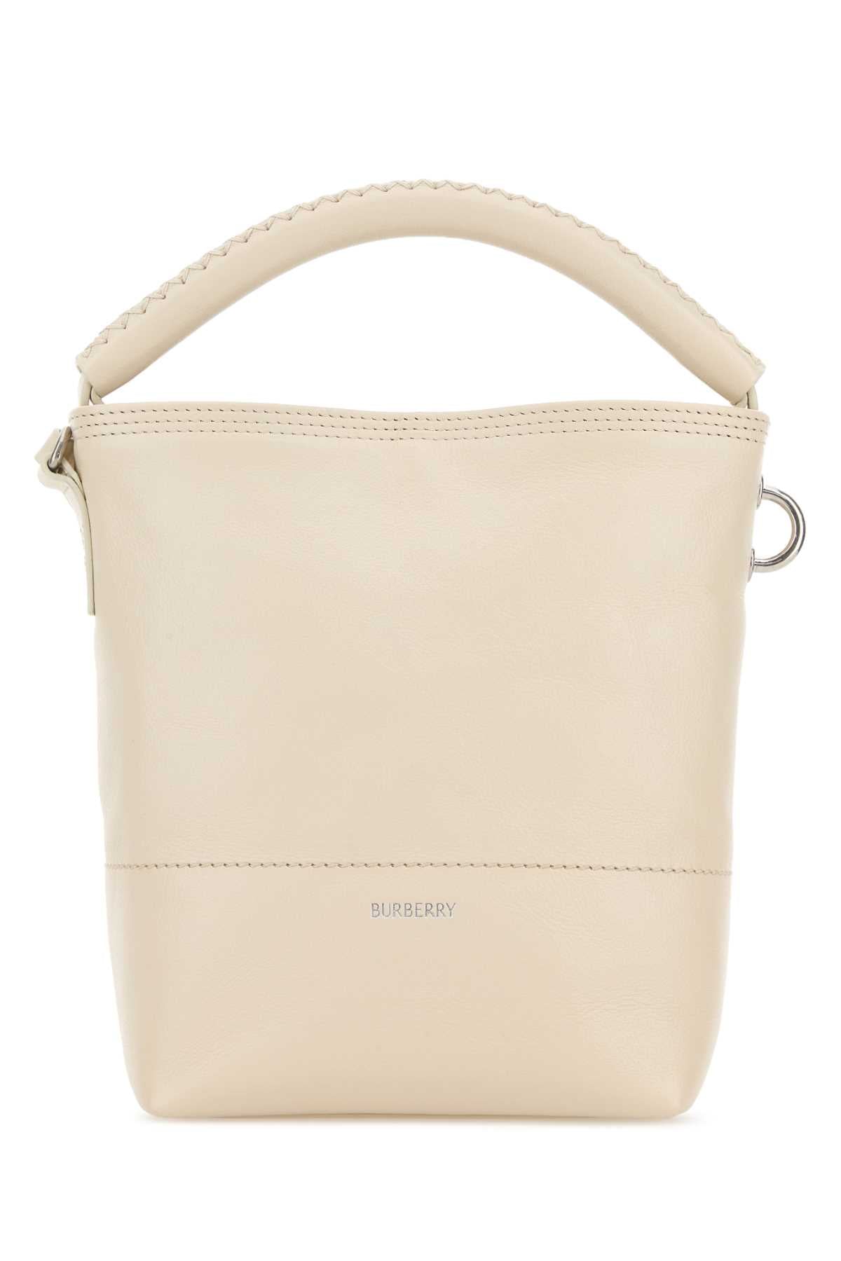 Burberry Leather Shoulder Bag — Beige