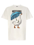Moschino Goose-Print Graphic T-Shirt — White