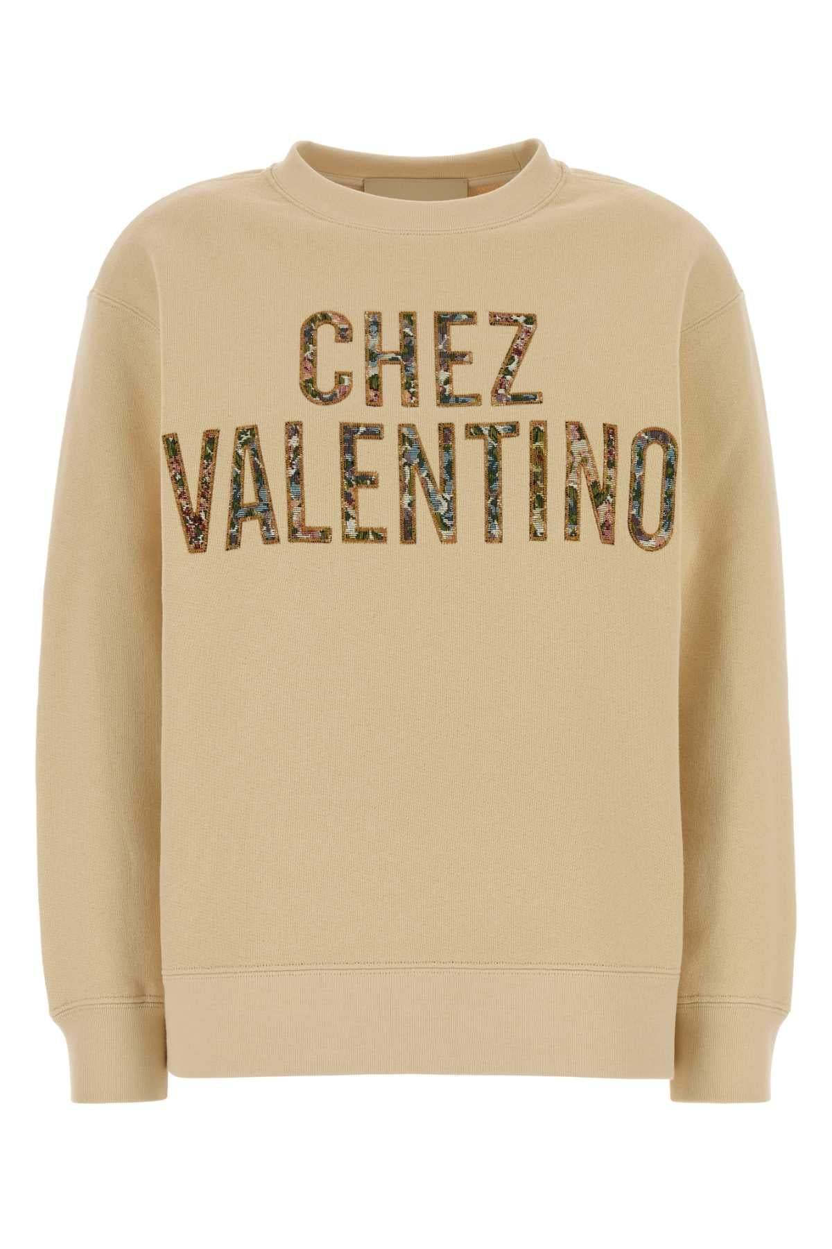 Valentino Garavani Felpa Sweatshirt — Beige