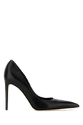 Alexander McQueen Leather Pointed-Toe Stiletto Pump — Black