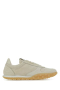 Jil Sander Suede & Canvas Low-Top Sneaker — Cream