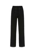 Marine Serre Ribbed Viscose Nylon Trousers — Black