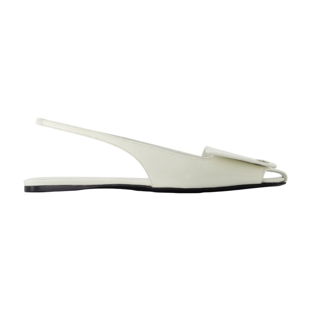 Courreges Iced Fold Sandal — White