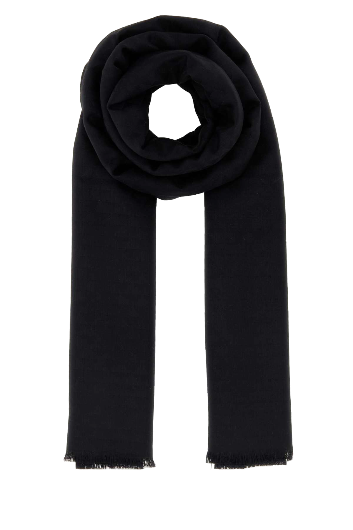 Prada Jacquard Wool-Silk Scarf — Black