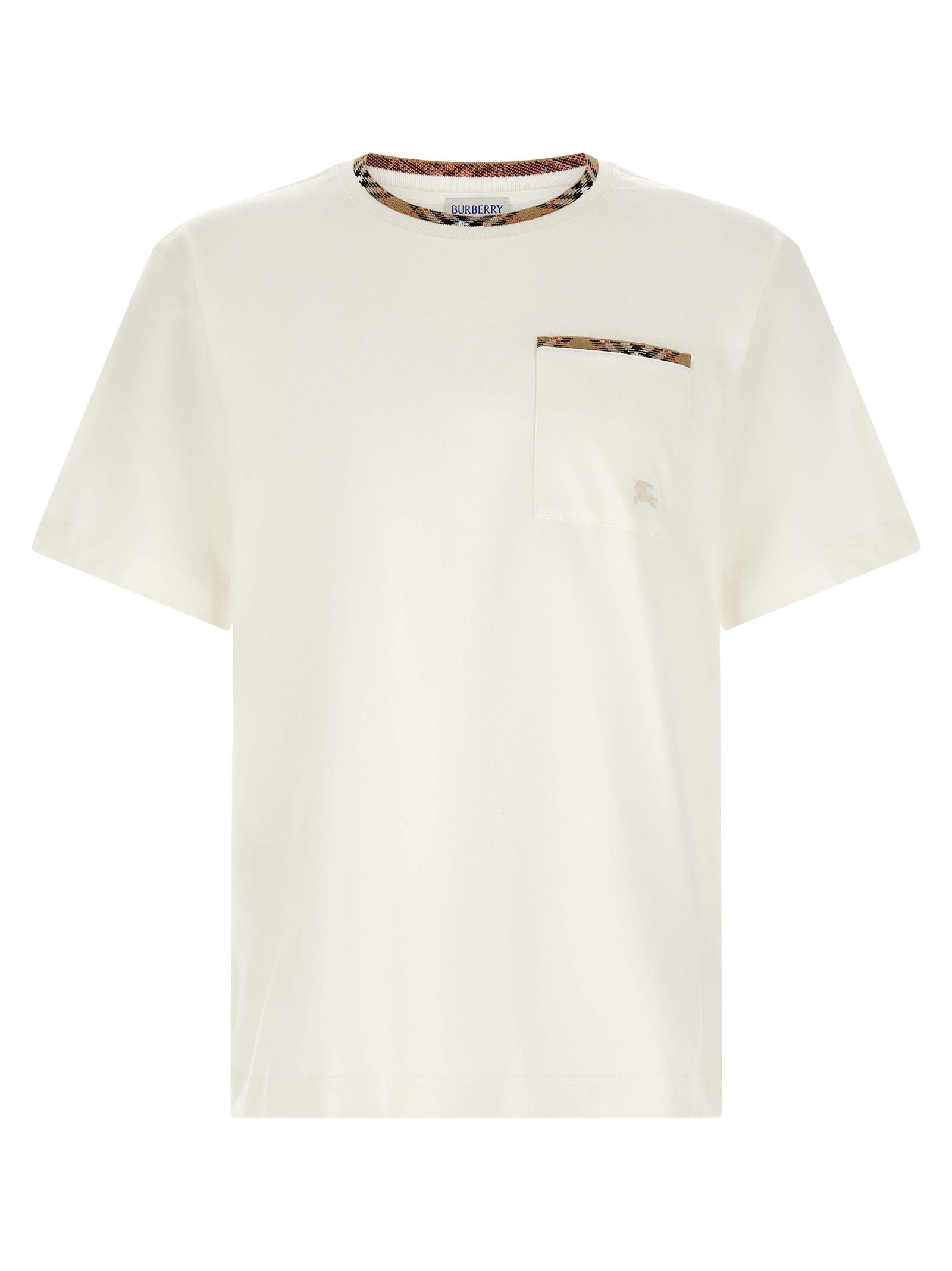 Burberry Check T-Shirt — White