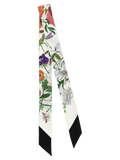 Gucci Flora Print Silk Twill Scarf — Multicolor